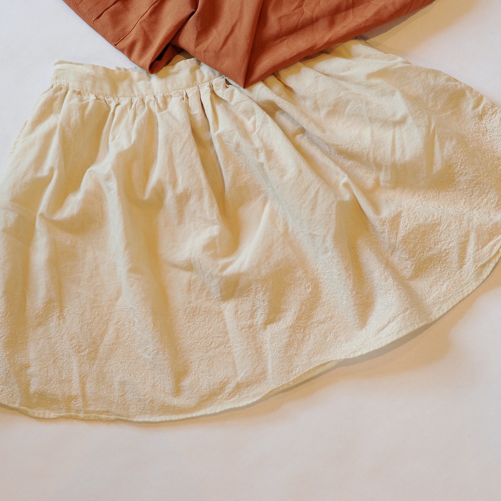 Tan Mini Circle Skirt